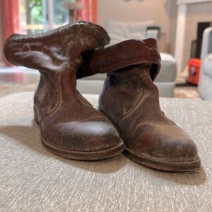 Free People Distressed Leather Booties